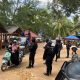 Tim PRC Brimob saat melaksanakan patroli di Pantai Toronipa